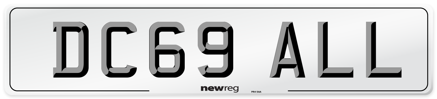DC69 ALL Number Plate from New Reg